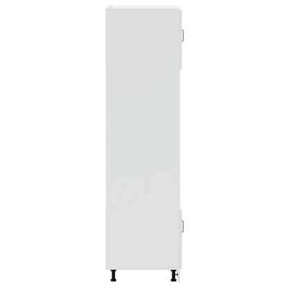 Armadi Forno 2 pz Porto Bianchi Lucido in Legno Multistrato - homemem39