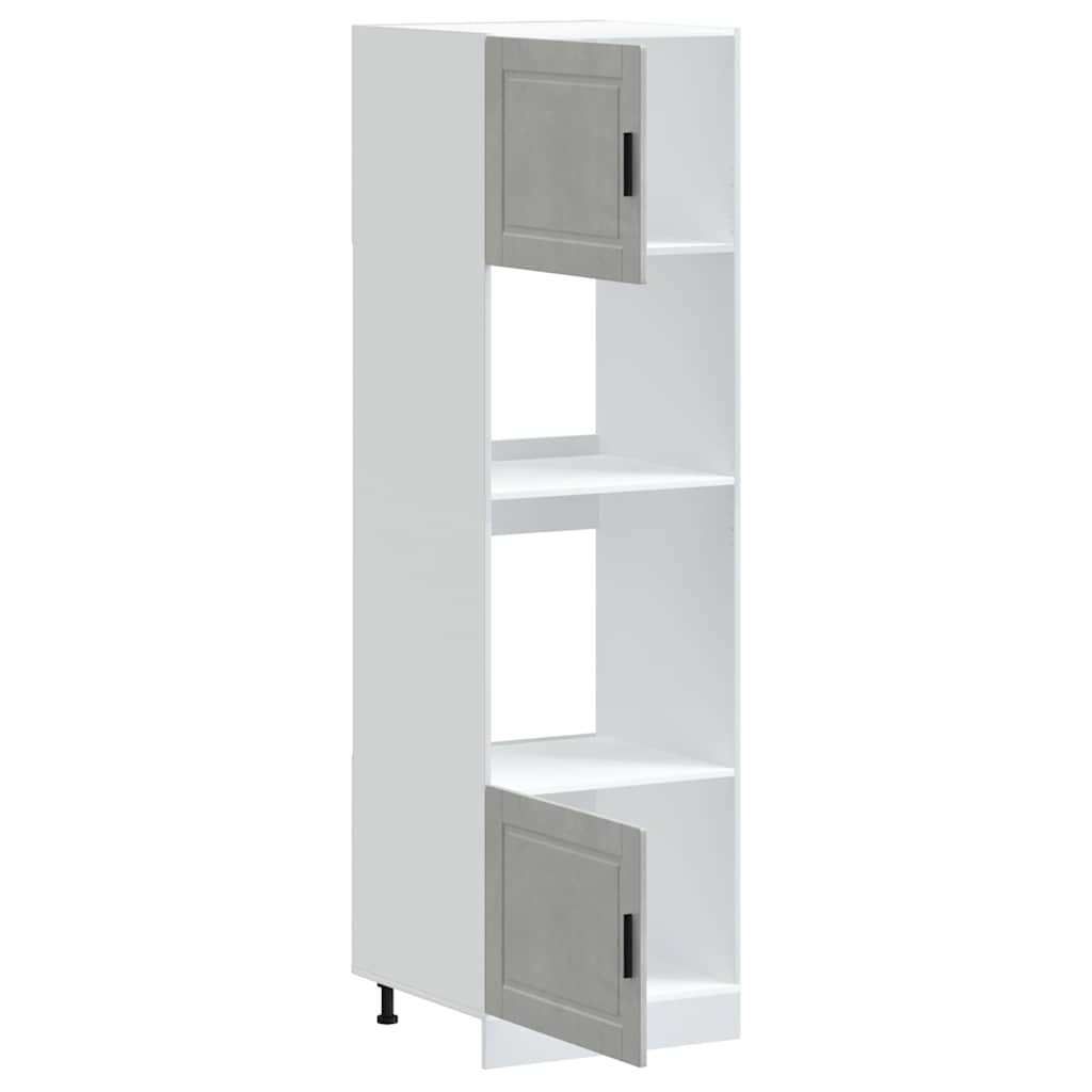 Armadi Forno 2 pz Porto Grigio Cemento in Legno Multistrato - homemem39