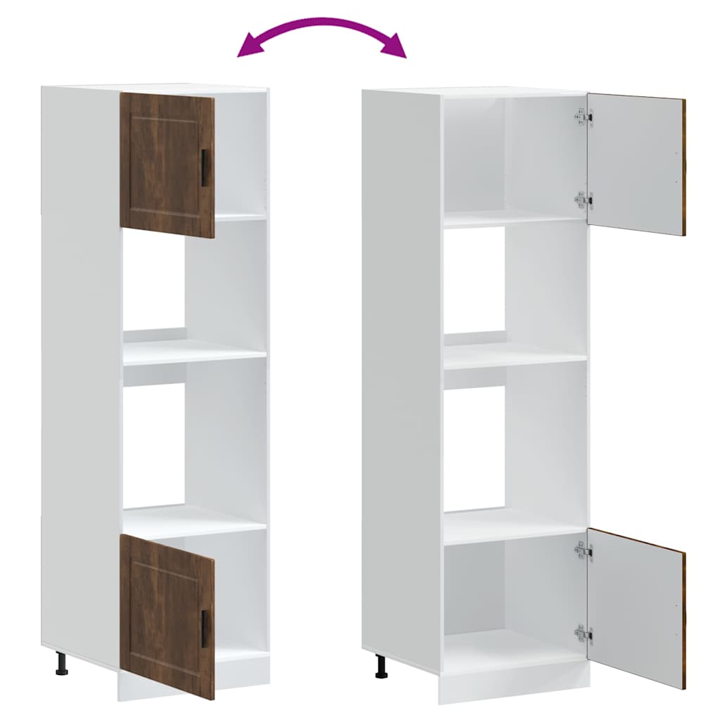 Armadi Forno 2 pz Porto Rovere Fumo in Legno Multistrato - homemem39