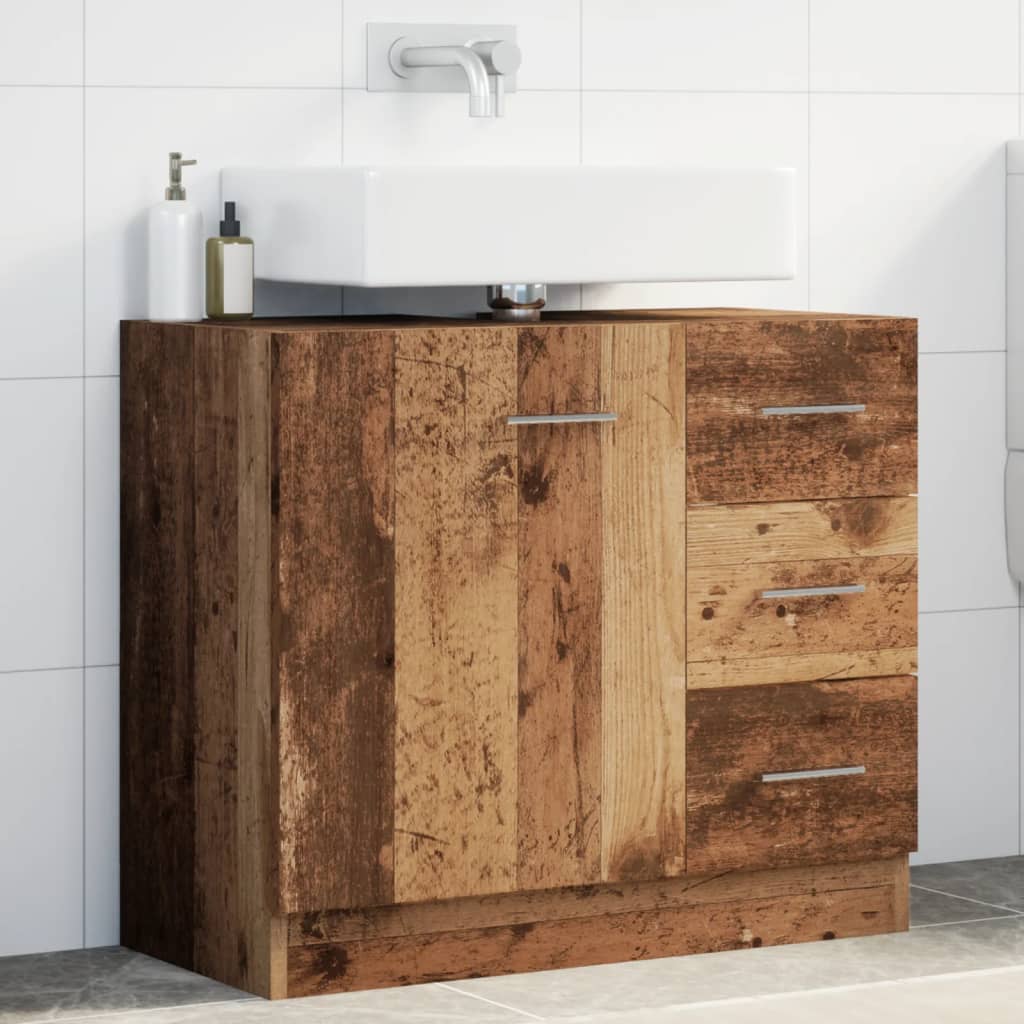 Mobile Sottolavabo Legno Vecchio 63x30x54 cm in Truciolato | homemem39