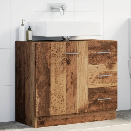 Mobile Sottolavabo Legno Vecchio 63x30x54 cm in Truciolato | homemem39