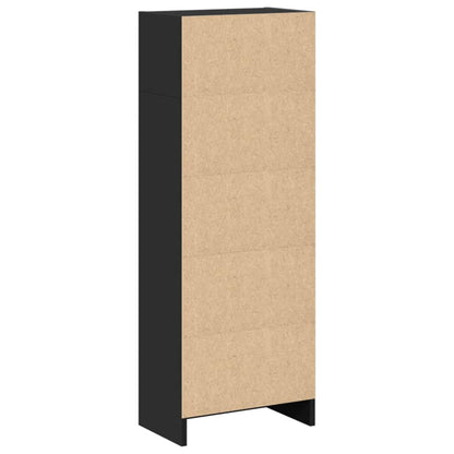 Libreria Nera 40x24x109 cm in Truciolato