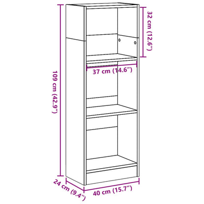 Libreria Rovere Sonoma 40x24x109 cm in Truciolato