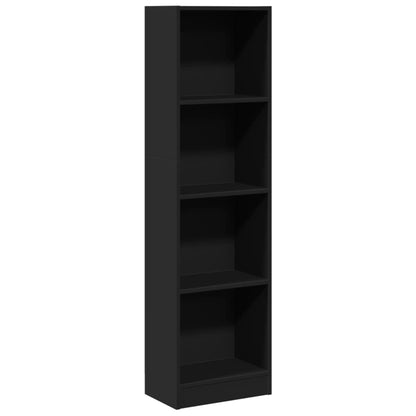 Libreria Nera 40x24x143 cm in Truciolato