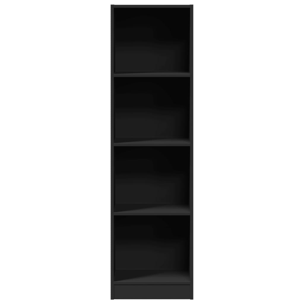 Libreria Nera 40x24x143 cm in Truciolato