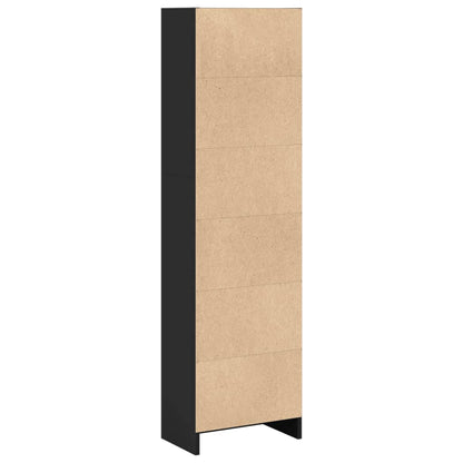 Libreria Nera 40x24x143 cm in Truciolato