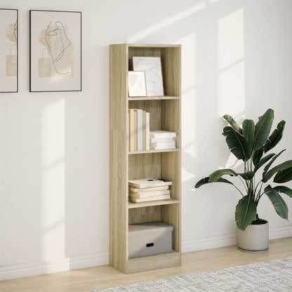 Libreria Rovere Sonoma 40x24x143 cm in Legno Multistrato