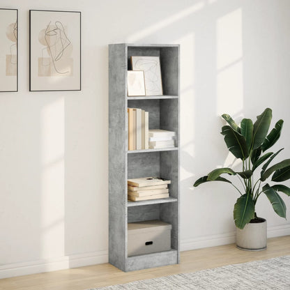 Libreria Grigio Cemento 40x24x143 cm in Truciolato