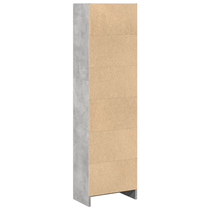 Libreria Grigio Cemento 40x24x143 cm in Truciolato