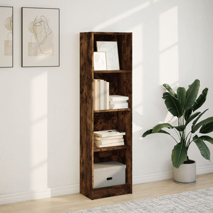 Libreria Rovere Fumo 40x24x143 cm in Truciolato