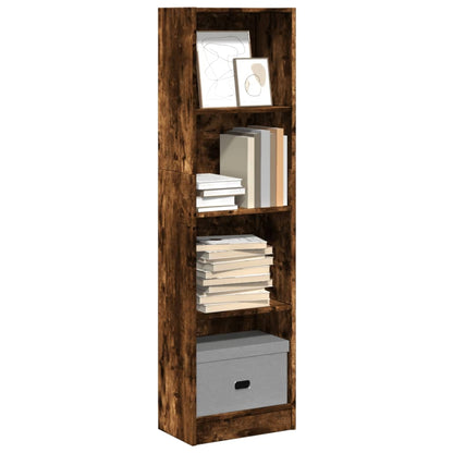 Libreria Rovere Fumo 40x24x143 cm in Truciolato