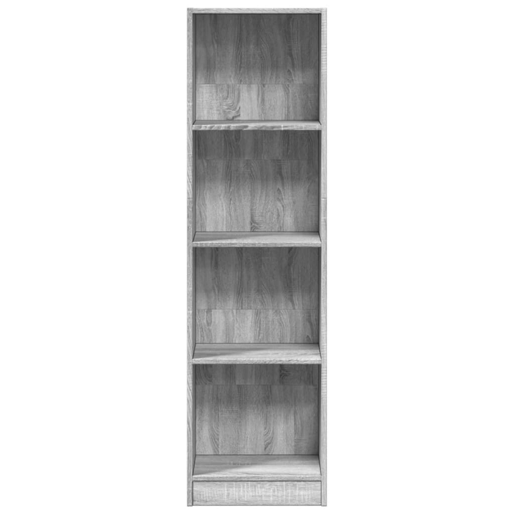 Libreria Grigio Sonoma 40x24x143 cm in Legno Multistrato