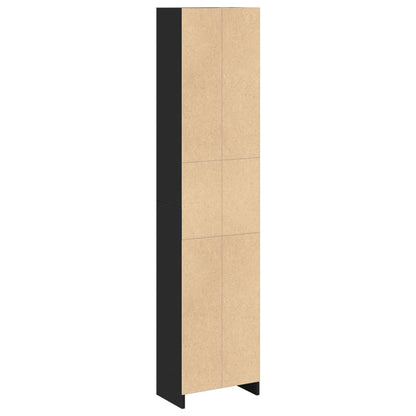 Libreria Nera 40x24x176 cm in Legno Multistrato