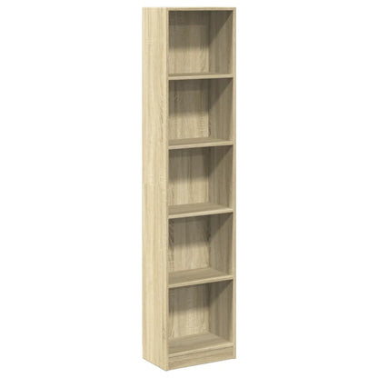 Libreria Rovere Sonoma 40x24x176 cm in Legno Multistrato