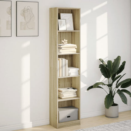 Libreria Rovere Sonoma 40x24x176 cm in Legno Multistrato