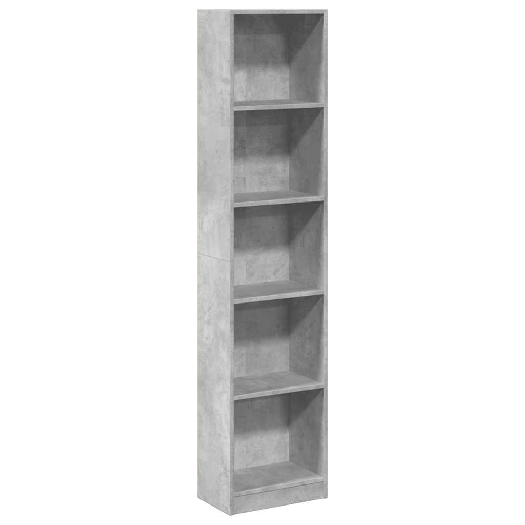 Libreria Grigio Cemento 40x24x176 cm in Legno Multistrato | homemem39