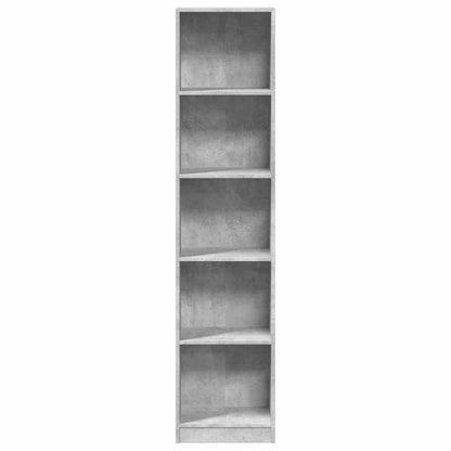 Libreria Grigio Cemento 40x24x176 cm in Legno Multistrato | homemem39