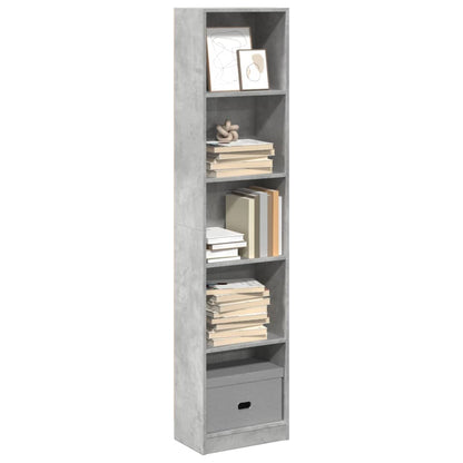 Libreria Grigio Cemento 40x24x176 cm in Legno Multistrato | homemem39