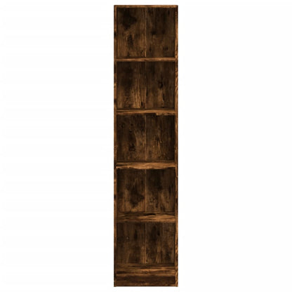 Libreria Rovere Fumo 40x24x176 cm in Legno Multistrato