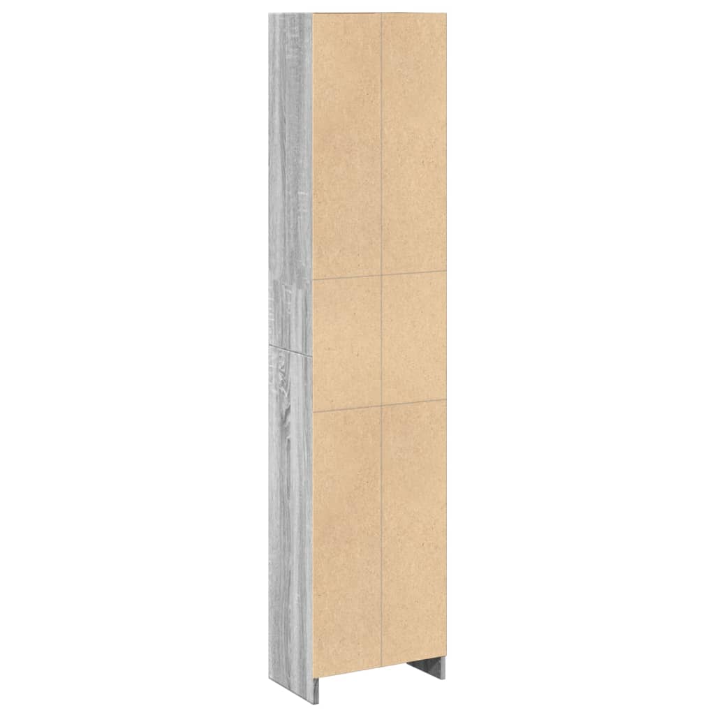 Libreria Grigio Sonoma 40x24x176 cm in Legno Multistrato