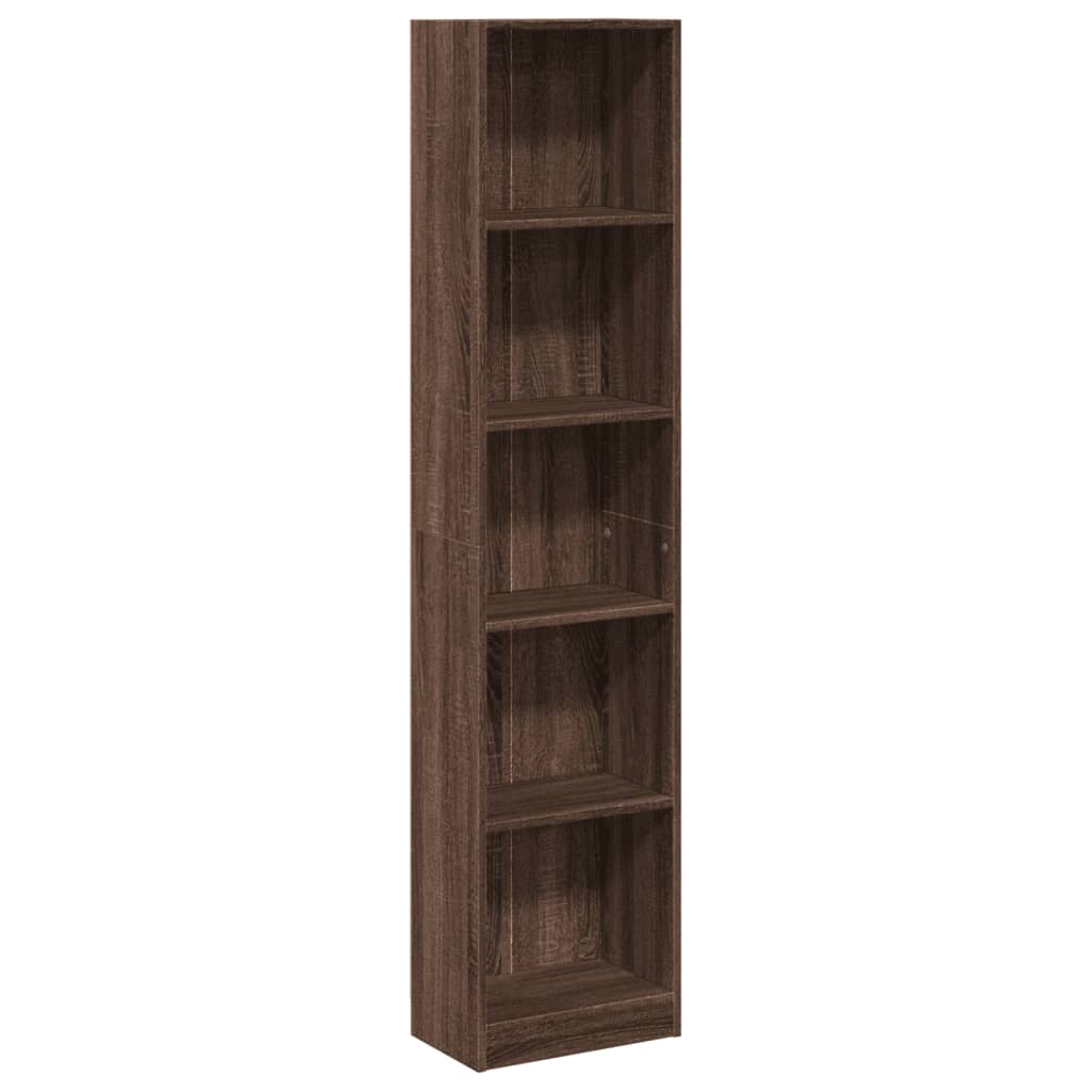 Libreria Rovere Marrone 40x24x176 cm in Legno Multistrato