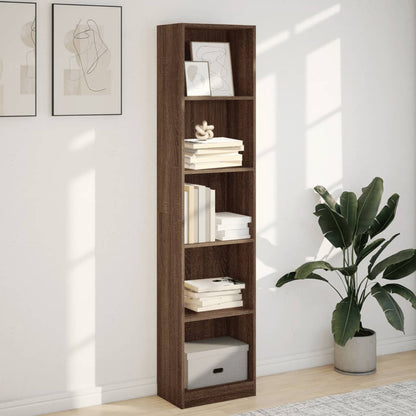 Libreria Rovere Marrone 40x24x176 cm in Legno Multistrato