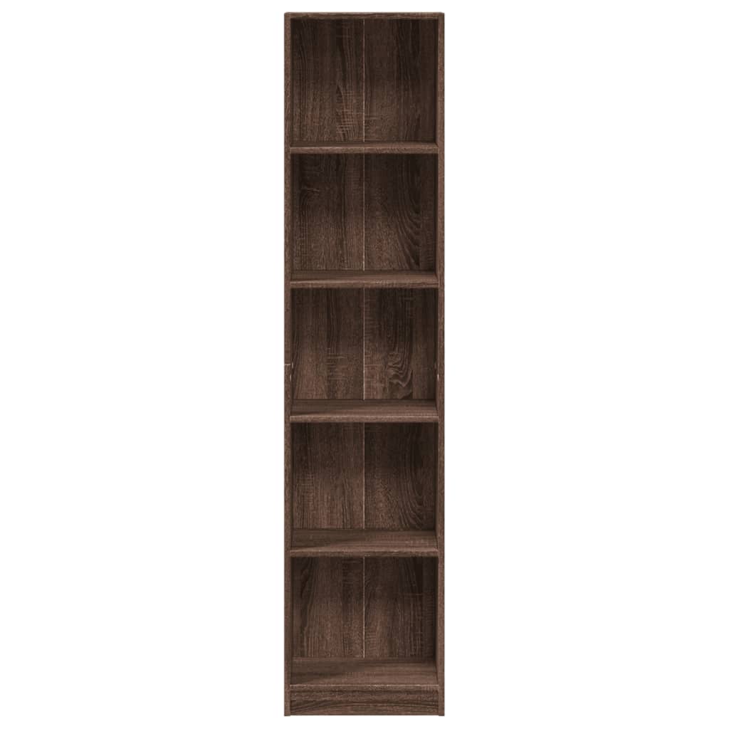 Libreria Rovere Marrone 40x24x176 cm in Legno Multistrato