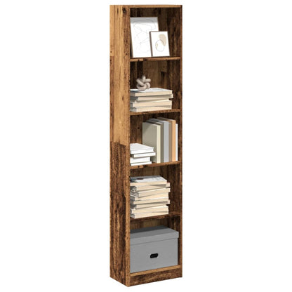 Libreria Legno Antico 40x24x176 cm in Legno Multistrato