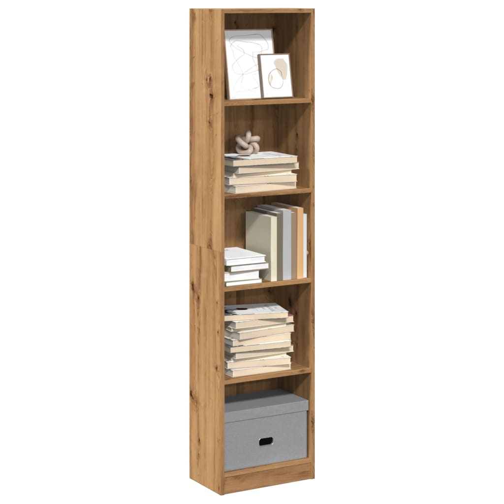 Libreria Rovere Artigianale 40x24x176 cm in Legno Multistrato