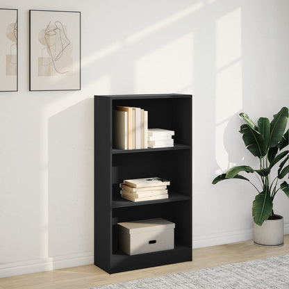 Libreria Nera 60x24x109 cm in Truciolato