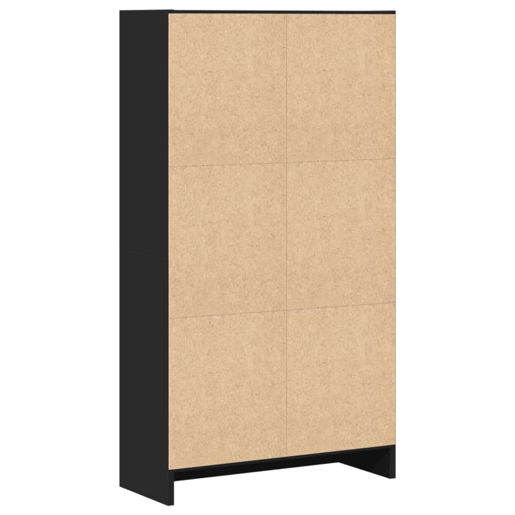 Libreria Nera 60x24x109 cm in Truciolato