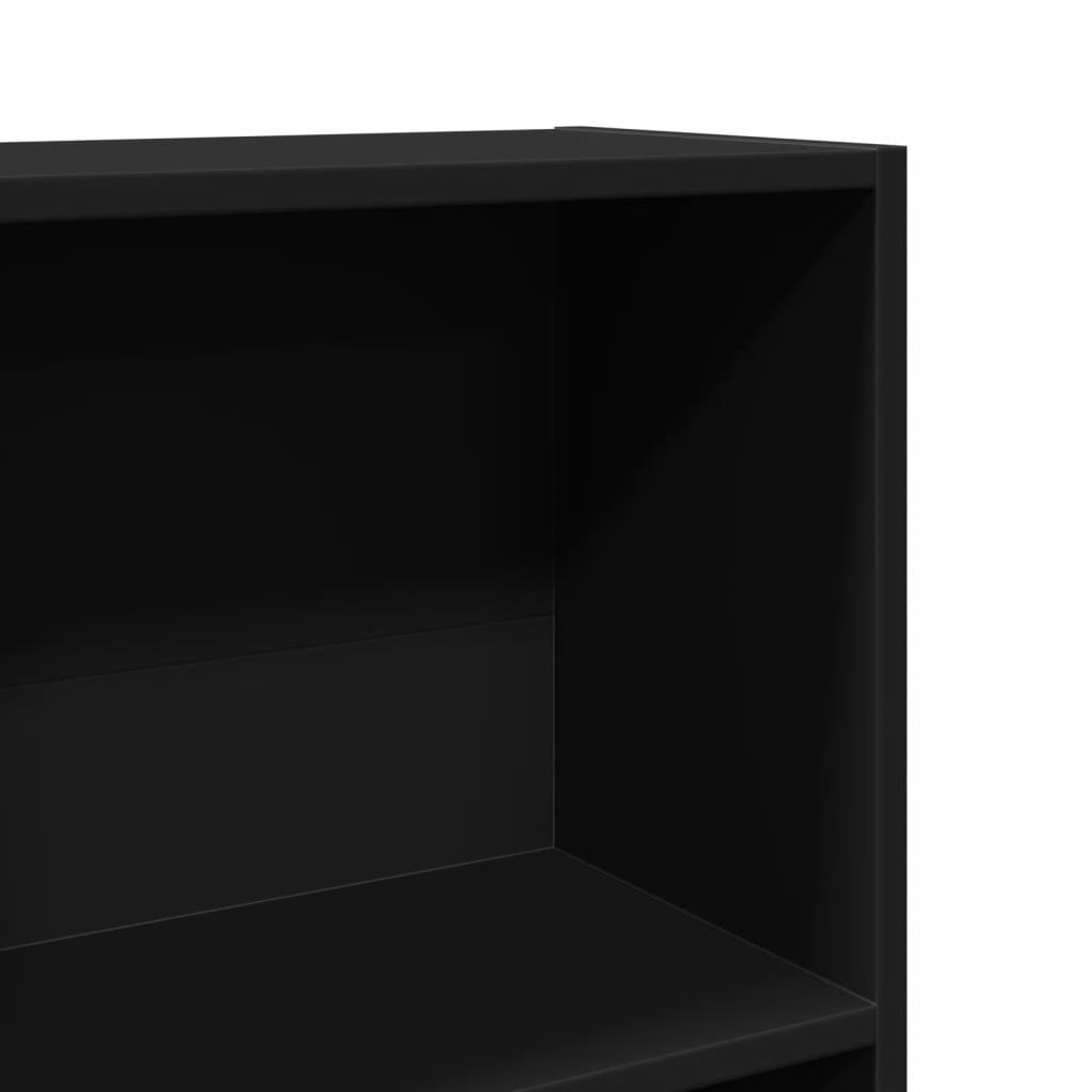 Libreria Nera 60x24x109 cm in Truciolato