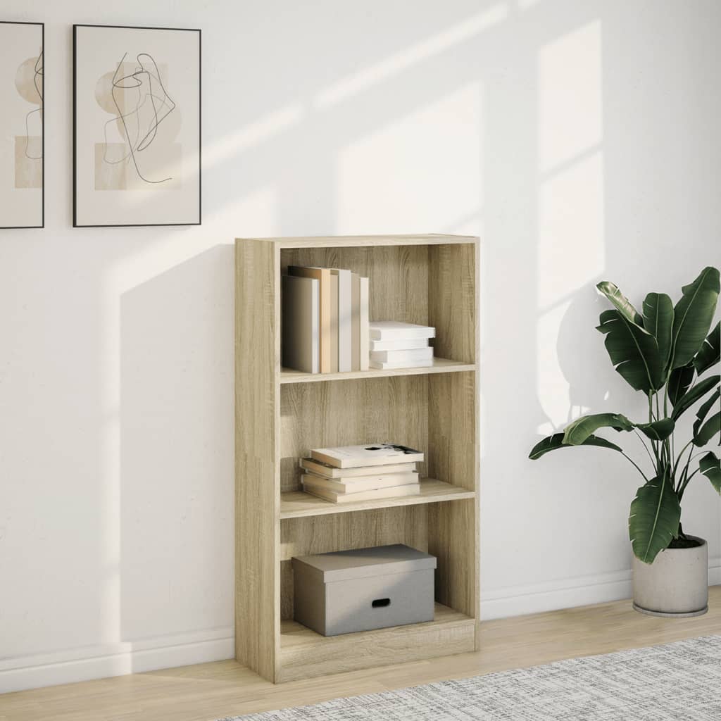 Libreria Rovere Sonoma 60x24x109 cm in Legno Multistrato