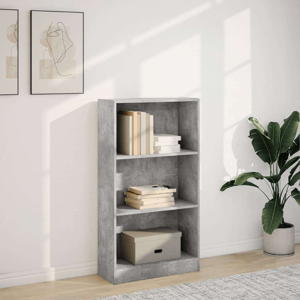 Libreria Grigio Cemento 60x24x109 cm in Truciolato