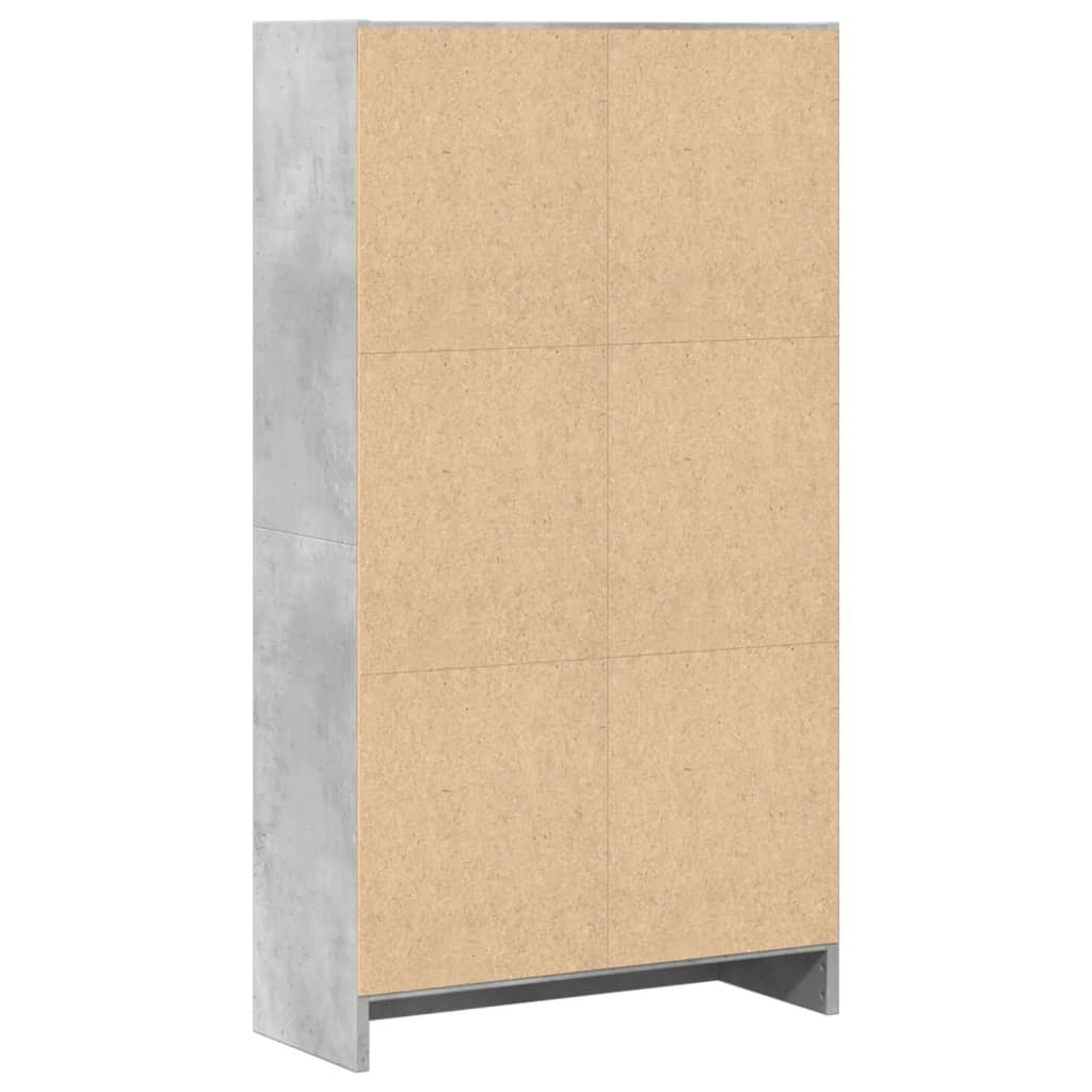 Libreria Grigio Cemento 60x24x109 cm in Truciolato