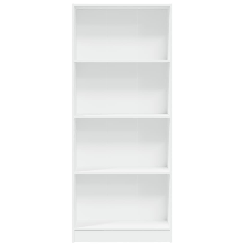 Libreria Bianca 60x24x143 cm in Legno Multistrato