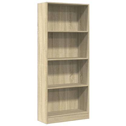 Libreria Rovere Sonoma 60x24x143 cm in Legno Multistrato