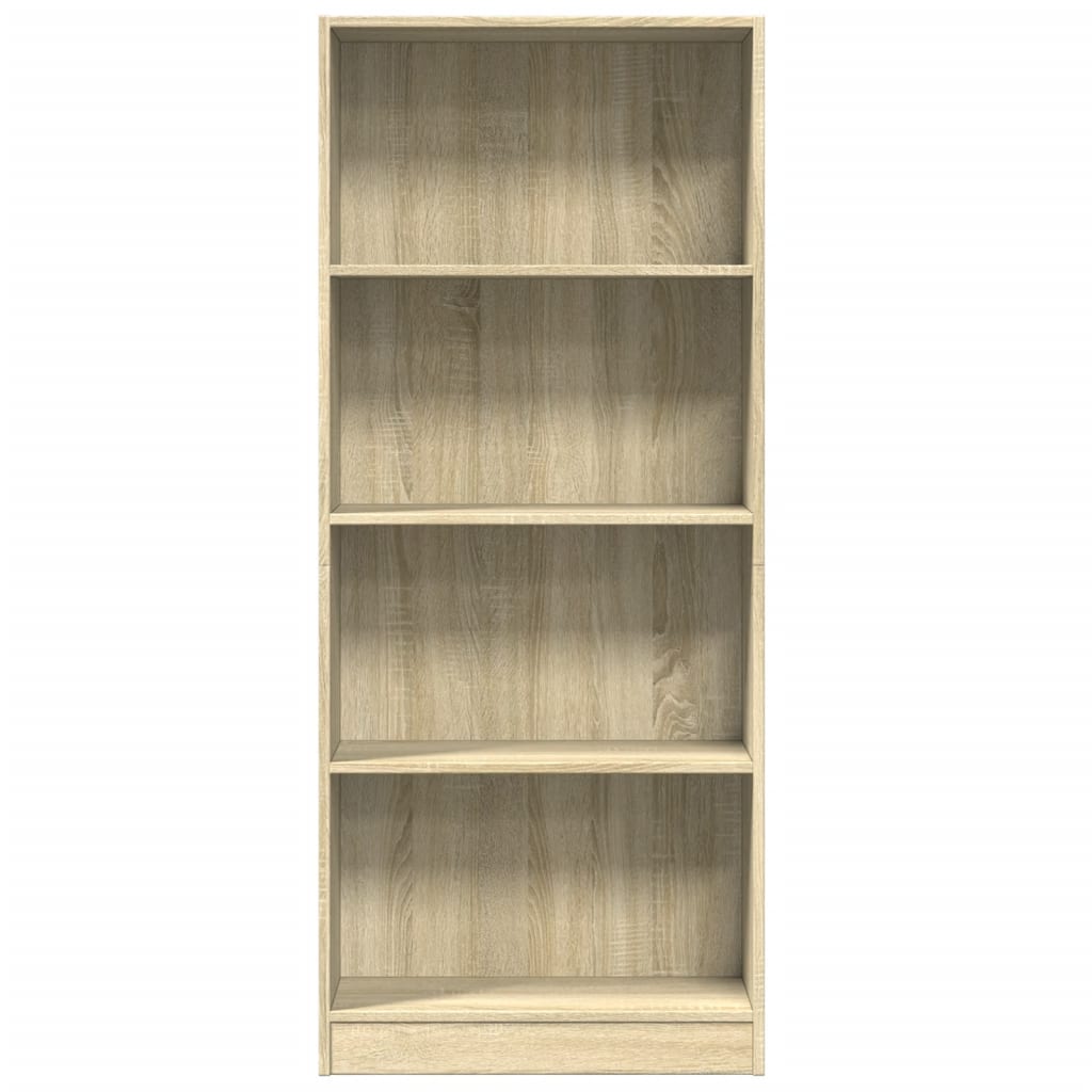 Libreria Rovere Sonoma 60x24x143 cm in Legno Multistrato