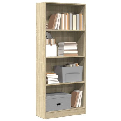 Libreria Rovere Sonoma 60x24x143 cm in Legno Multistrato