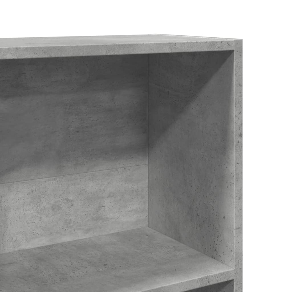 Libreria Grigio Cemento 60x24x143 cm in Legno Multistrato