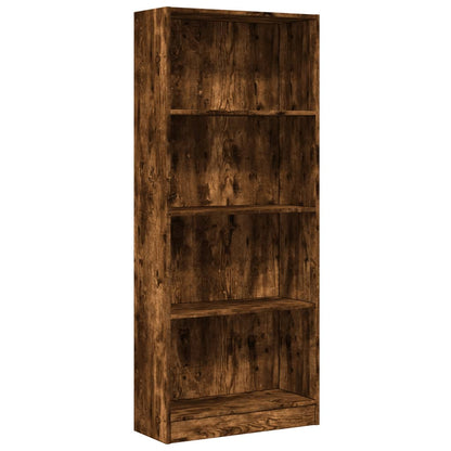 Libreria Rovere Fumo 60x24x143 cm in Legno Multistrato