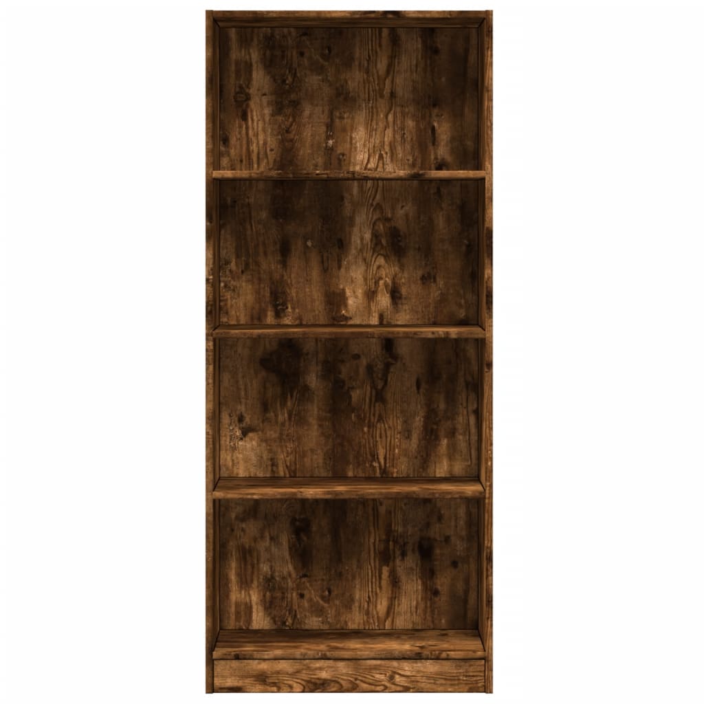 Libreria Rovere Fumo 60x24x143 cm in Legno Multistrato