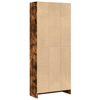 Libreria Rovere Fumo 60x24x143 cm in Legno Multistrato