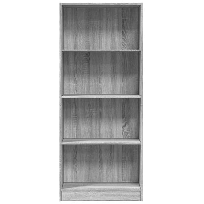 Libreria Grigio Sonoma 60x24x143 cm in Legno Multistrato