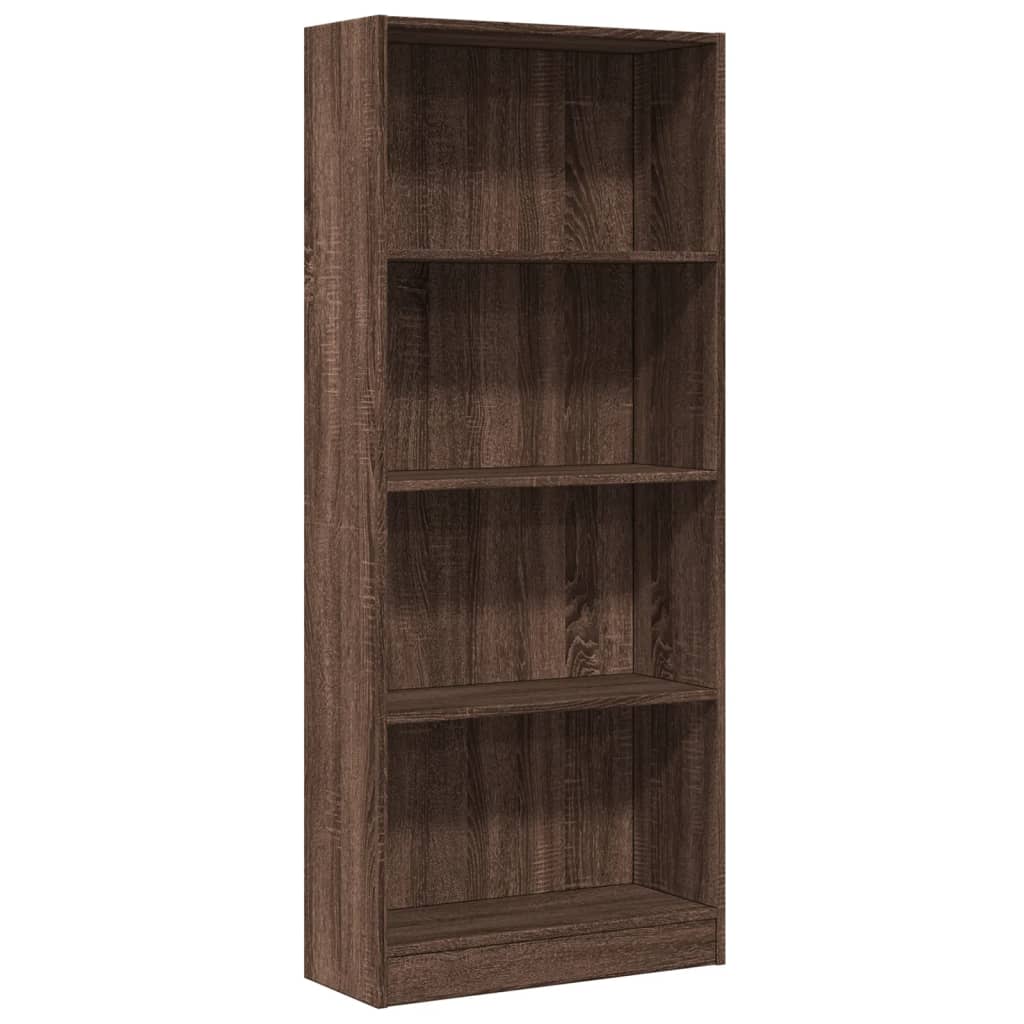 Libreria Rovere Marrone 60x24x143 cm in Legno Multistrato