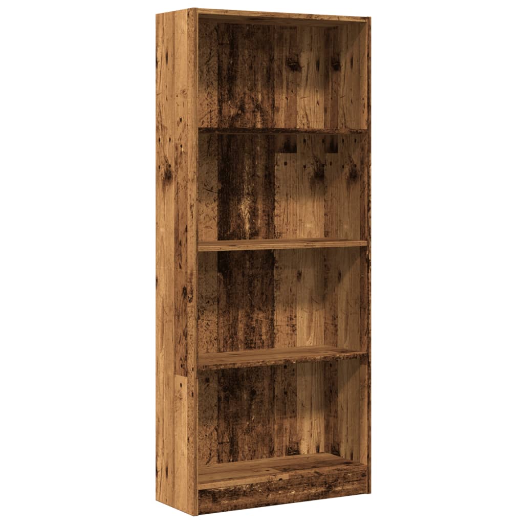 Libreria Legno Antico 60x24x143 cm in Legno Multistrato