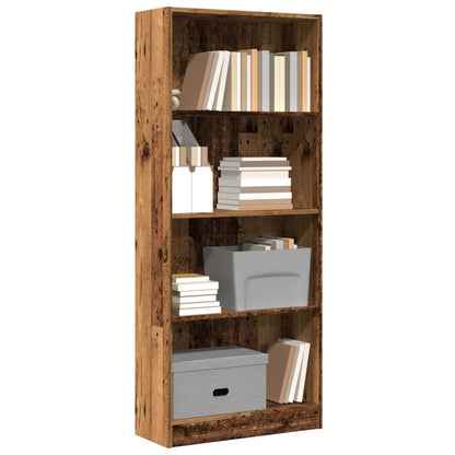 Libreria Legno Antico 60x24x143 cm in Legno Multistrato