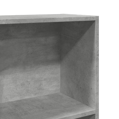 Libreria Grigio Cemento 60x24x176 cm in Legno Multistrato