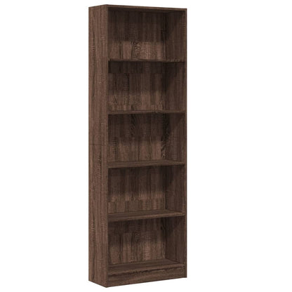 Libreria Rovere Marrone 60x24x176 cm in Legno Multistrato