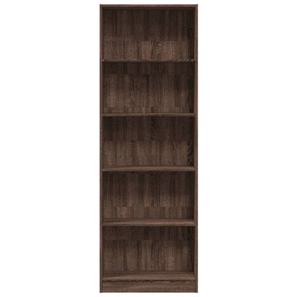 Libreria Rovere Marrone 60x24x176 cm in Legno Multistrato